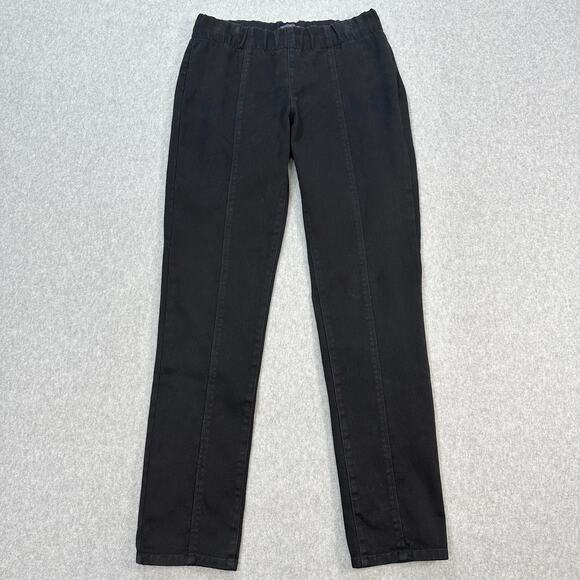 NYDJ Denim Leggings Women's Size 4 Black #M38H75DT Mid Rise Cotton Blend Work - Picture 1 of 11
